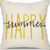 Small Daisy Flower Pillowcase New Striped Linen Home Fabric Sofa Pillowcase Light Luxury