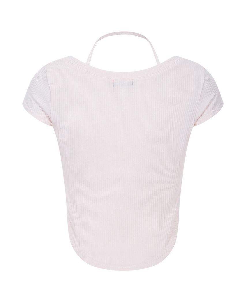 Peullijeunopallou Zeline Layered Short Sleeve Top (Baby Pink)