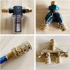 Adaptador de Mangueira de Jardim com 4 Arruelas Extras, 4 Peças, Rosca Macho para Macho, Fêmea para Fêmea, Conector de Latão de 3/4 de Polegada