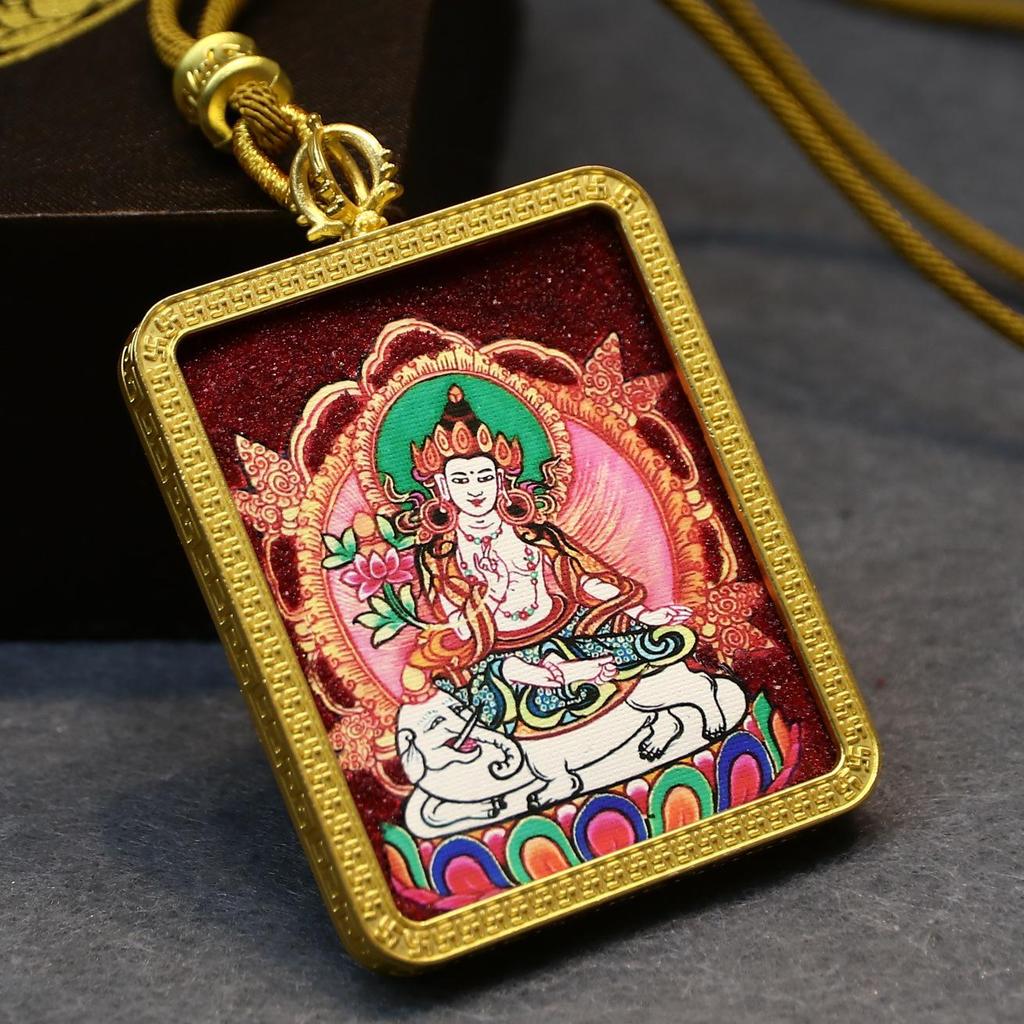 Tibetan Hand-painted Thangka: Mineral Pigment Zodiac & Eight Guardian Deities