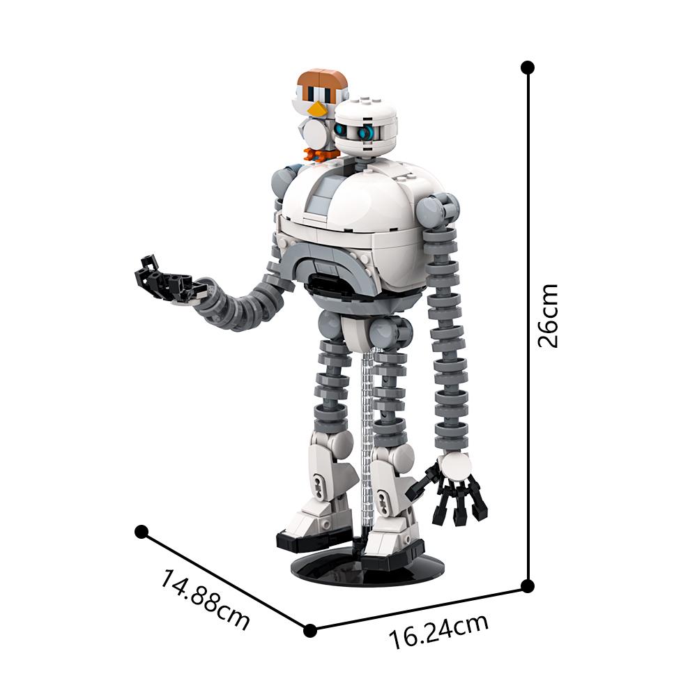 MOC Roz Robot Model Building Blocks The Wild Robot Animation Adventure Robot Brightbill Animal Assembling Brick Toy Kid Gift