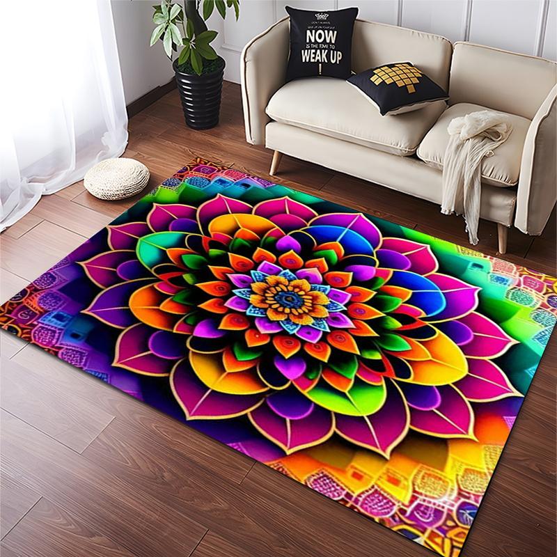 15 Size Mandala Flowers 3D Printed Carpet Rugs Living Room Bedroom Bedside Bathroom Home Decor Floor Mat Kids Room Non-slip Mat