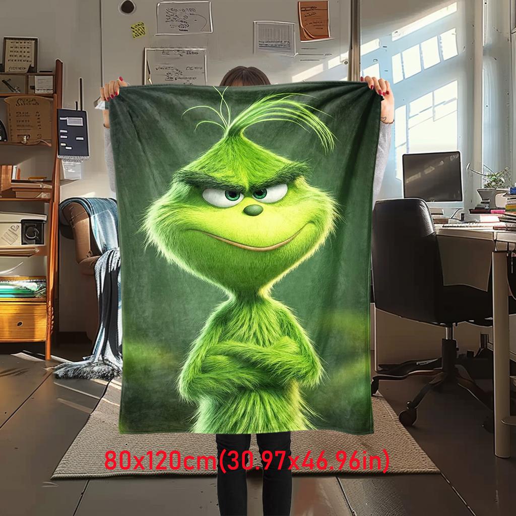 Christmas Gift Comedy Movie How the Grinch Stole Christmas blanket home warming, four season bed decoration sofa cover flannel throwing blanket K14