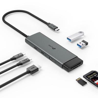 [Amazon.co.jp Exklusiv] TP-Link 7-in-1 USB Typ-C 7-Port Hub / 4K@60Hz HDMI/SD & microSD UHS-I / 100W Netzteil / USB3.0x 2 / Plug & Play UH7020C