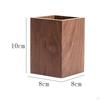 Wooden Pen Holder Multifunctional Walnut Writing Utensil Pot Minimalist Patterned