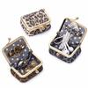 PU Leather Leather Jewelry Bag Square Small Item Bag Elegant Kiss Lock Coin Purse  Ring