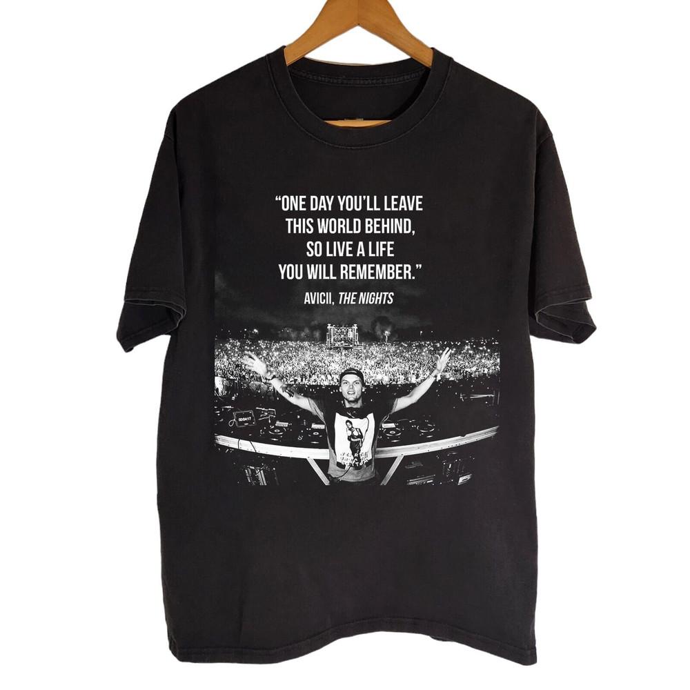 

NEW Avicii Quote Short Sleeve Black All Size S to 5XL Shirt AE207 Unisex T-Shirt XL