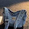 Denim Bag Women's New Retro Simple Canvas Shoulder Bag Casual Student Shoulder Bag