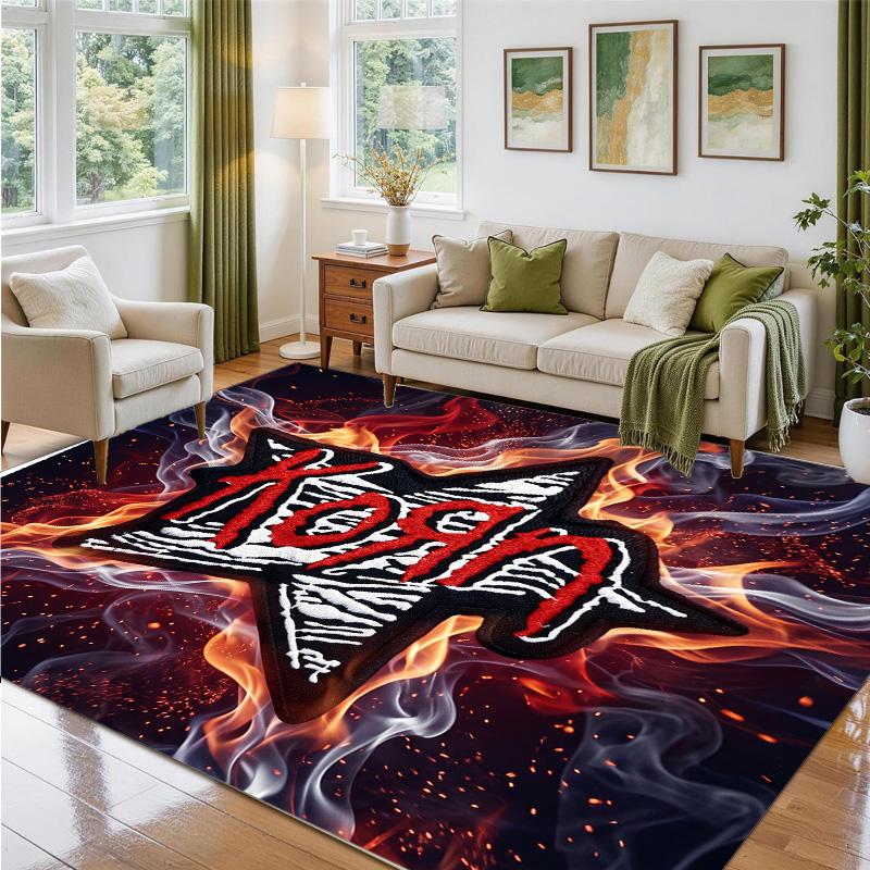 Korn Design Crystal Velvet Rug Soft Decorative Mat for Bedroom Entrance