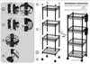 Compact Household Multi-Layer Trolley: Floor-Standing Kitchen Storage Rack