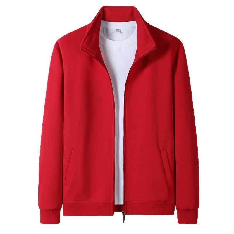 Fashion Men'sCollar Jacket for Spring Autumn Casual Windproof Sports Zipper Jacket Air Layer Fabric Single-layer Non Velvet