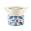 Retro Style Kitchen Storage Bucket With Divider Iron Material Draining Rack Durable Construction 4 Grids Kitchen Storage Box
