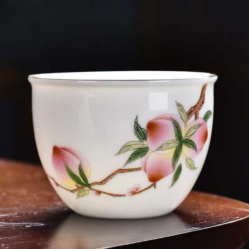 Sheep Fat Jade Porcelain Teacup: Chinese Ceramic Master Cup for Tea Tasting
