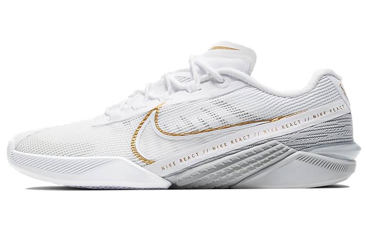 Nike React Metcon Turbo White Metallic Gold Women s CT1249-100 38.5