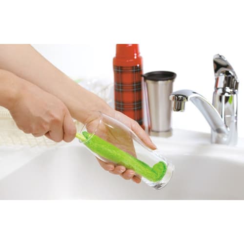 Marna My Bottle/Water Bottle Cleaner (Easy to Clean) Water Bottle Brush with Sponge Brush, Green, This is so useful! Green K472G 25.3x4.6x4cm
