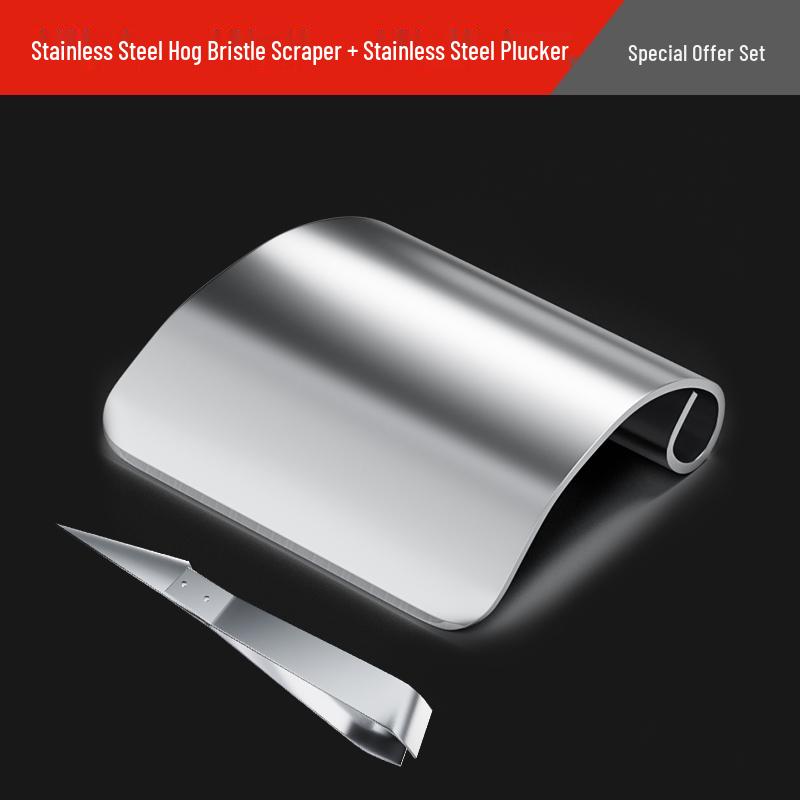 Hog Bristle Manganese Stainless Steel Scraping Tool for Pigskin Hair Removal and Slaughter