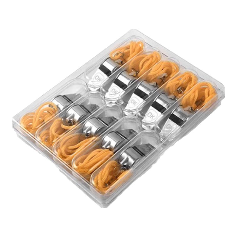 Mandeli Stainless Steel Whistle 10-Pack