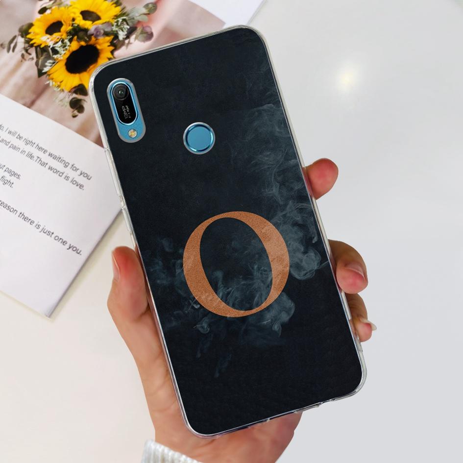 For Huawei Y6s Y6 2019 Case MRD-LX1 MRD-LX3 JAT-L29 JAT-L41 Phone Cover Lovely Letters Clear Bumper For Huawei Y6 Pro 2019 Funda