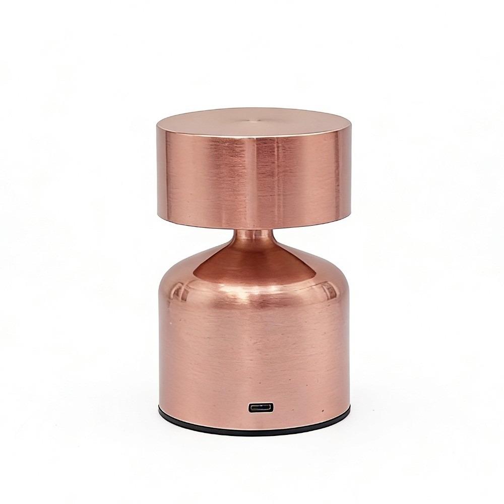Modern Bar Desk Lamp Metal Dumbbell Design 3-Level Dimmable Table Lamp Touch Control USB Rechargeable Luminous Night Light Bar розового золота