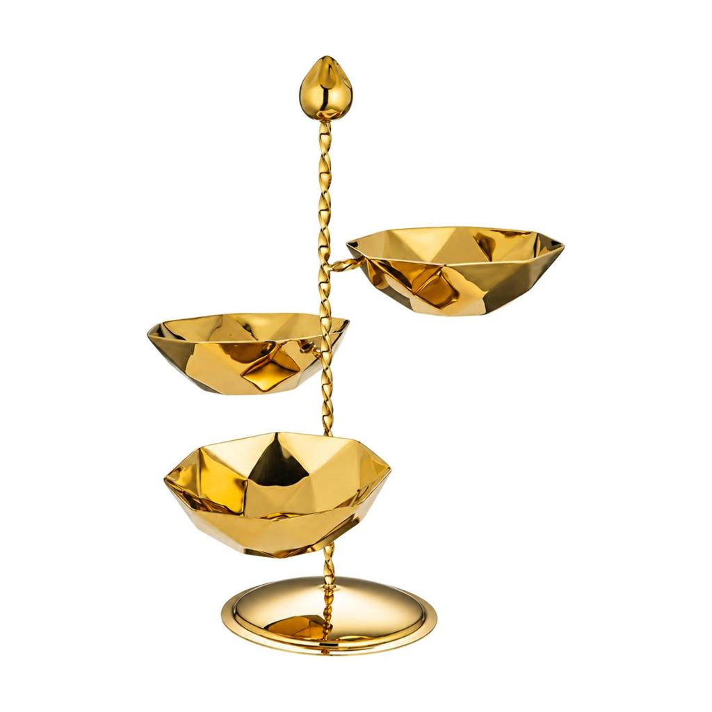 Centerpiece Bowl Space-Conscious Stainless Steel Fruit Serving Stand Decorative