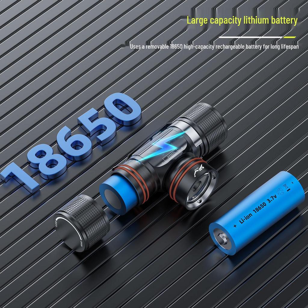 New Rechargeable LED Laser Diving Headlight: Long-Range, Lightweight, High-Intensity Aluminum, Amphibious Design