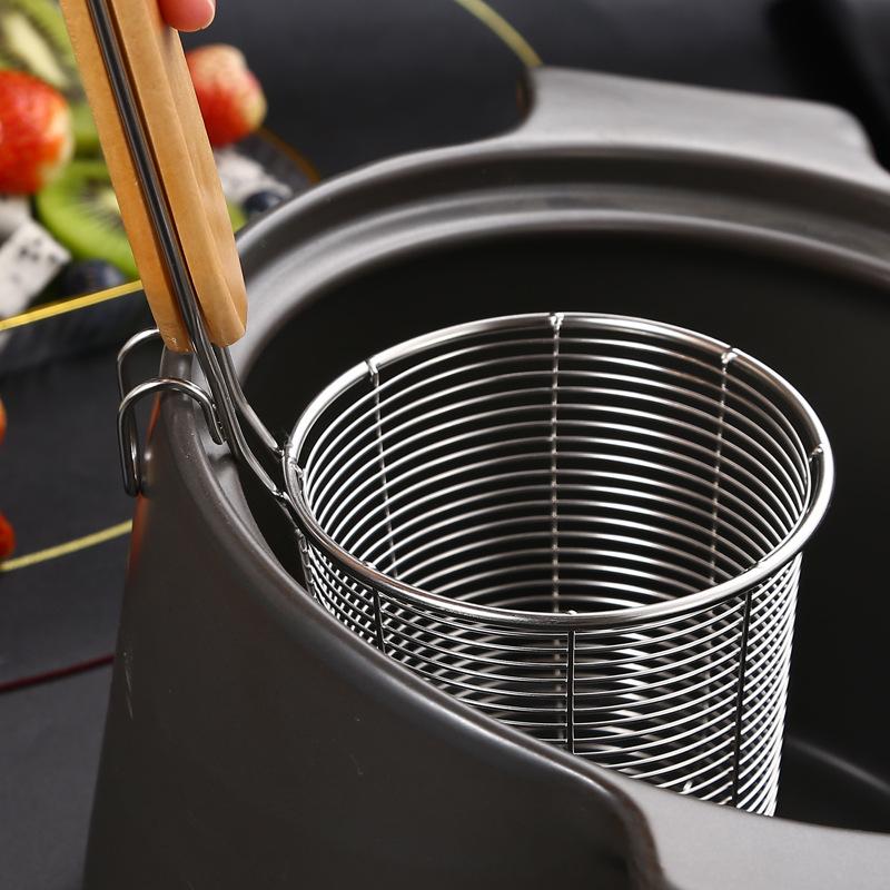 Stainless Steel Large Colander French Fries Pasta Basket Hot Pot Skimmer Strainer Drainer Oil Filter Home Cooking Utensils
