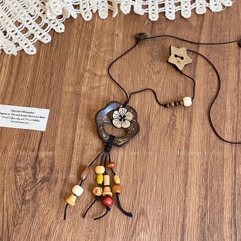 New Chinese Retro Popular Ethnic Style Necklace Women's Versatile Niche Long Sweater Chain High-end Simple Accessories