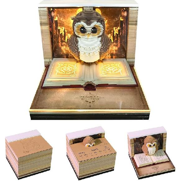3D Calendar 2026, Timepiece Calendar 2026 with Memo Pad Notepad, Creative Weekly Planner Desk Decoration, Tear-Away 3D Artsy Pads, New Year Gift for
