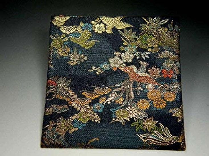 Men's Tea Ceremony Beginner's Set, Urasenke Nishijin-ori, Large Tri-Fold with Confectionery Pocket (Pure Silk Fukusa)