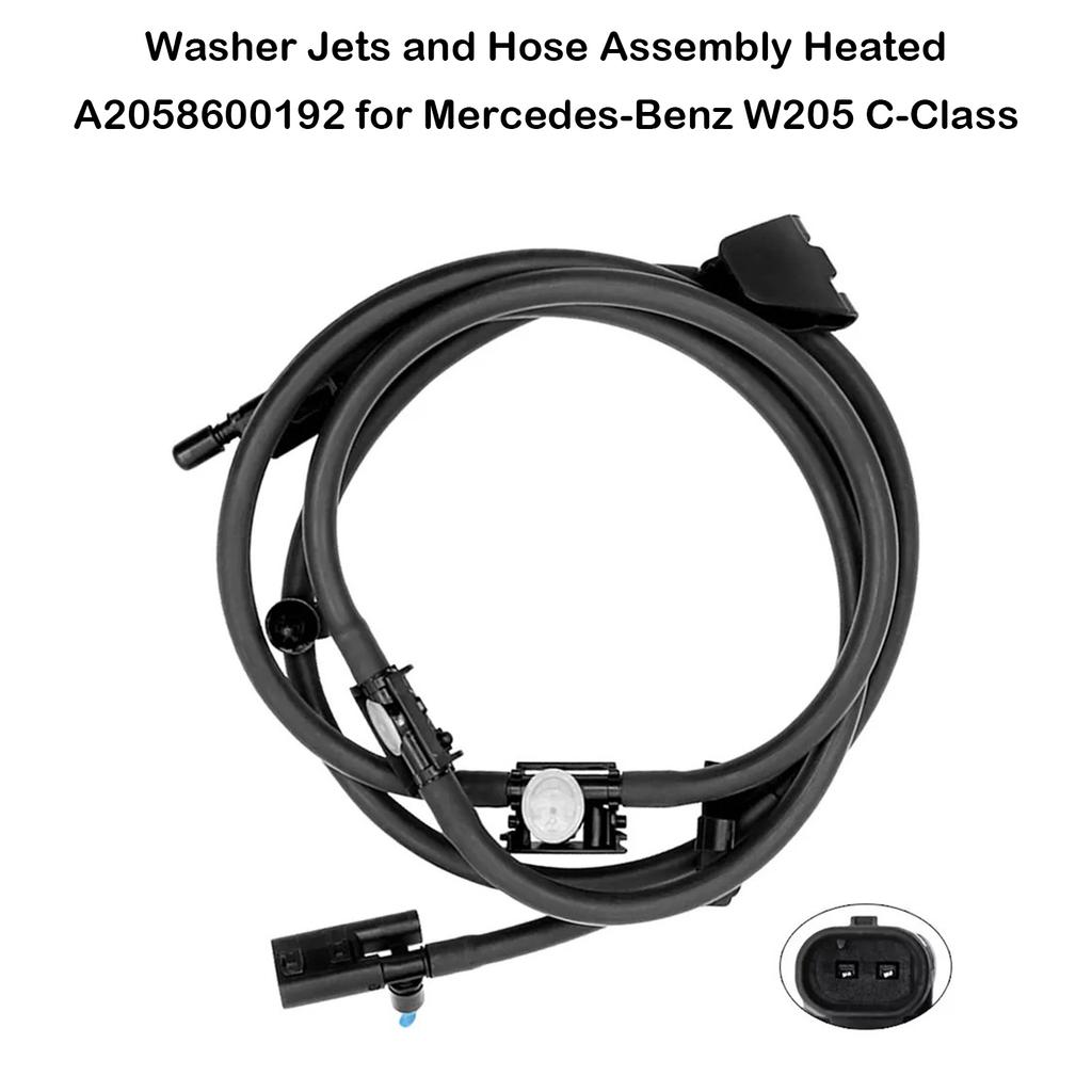 Washer Jets and Hose Assembly Heated A2058600192 for Mercedes-Benz W205 C-Class