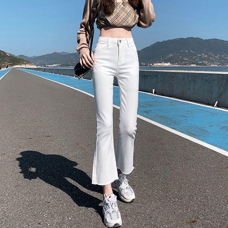 Women's Fashion High-Waisted Micro-Flare Jeans - Summer Thin, Elastic, and Versatile Design