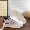 Thick-soled Heightening Original Niche Bread Shoes Autumn and Winter New Little White Shoes Versatile Board Shoes Women