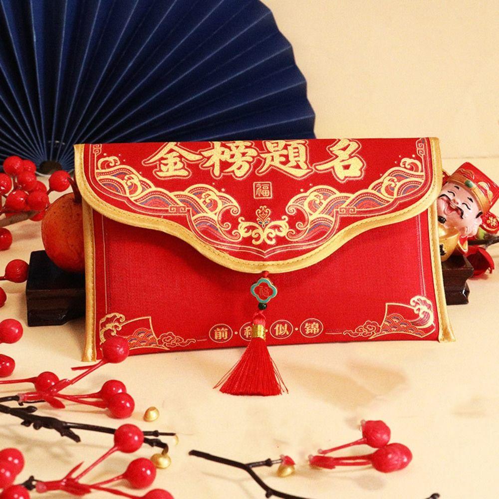 Blessing Words Brocade Red Envelope Spring Festival New Year Money Bag Chinese Wedding