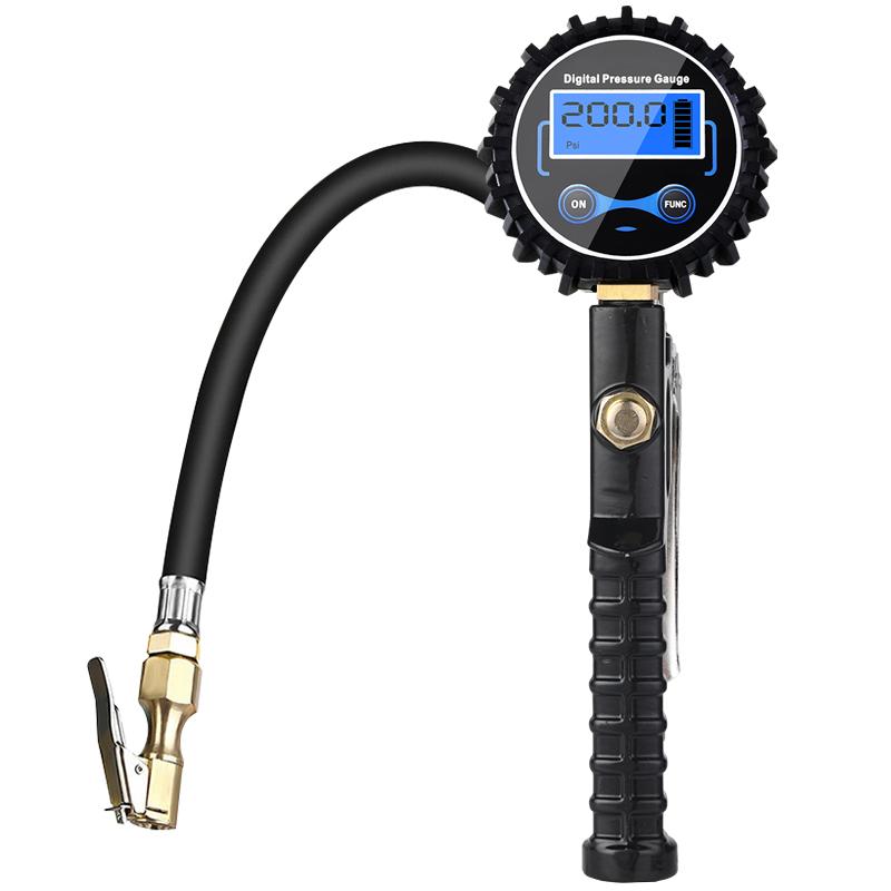 New Digital Tire Rapid Inflator with Pressure Gauge 200 PSI Air Chuck for Truck/Car/Bike Refill Fast Reading