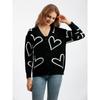 Herbst und Winter Damen Strickjacke Pullover Love Short Cardigan Jacke
