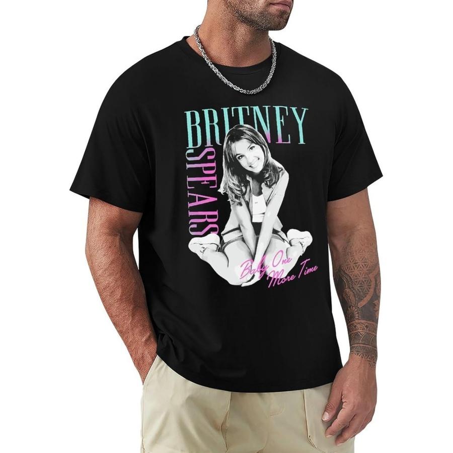 

Jyuha Men s T-Shirts Britney Cotton T Shirt Short Sleeve Top Tee(1) XXL чорний