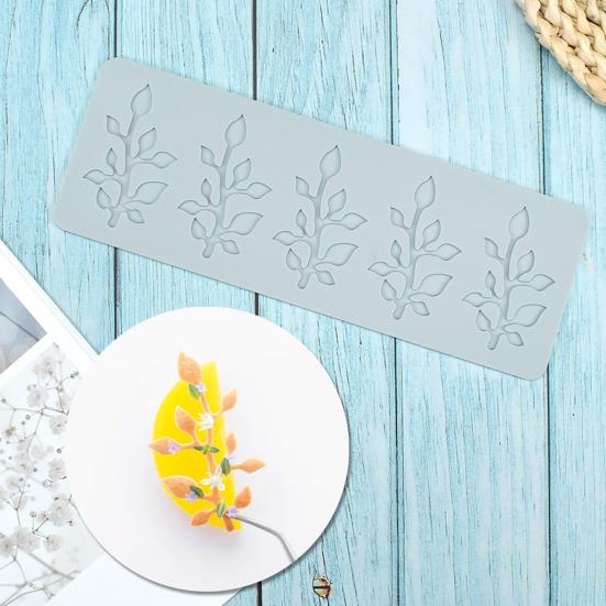 Baking Mold Leaf Pattern Food Grade Flexible Cake Decoration No Odor Fondant Molds Vintage Curlicues