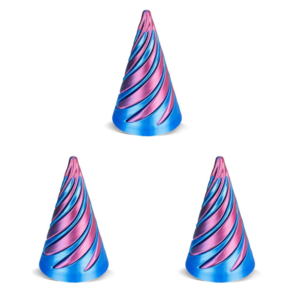 3-1pc 3D Printed Spiral Cone Toy Impossible Pyramid Passthrough Sculpture Pass Through Pyramid Fidget Anti Stress Toy for Kids A