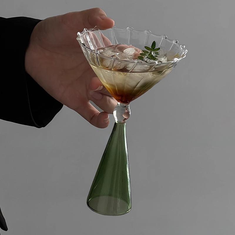Ice Cream Glass Cup Colorful Cocktail Cup Mojito Champagne Yogurt Goblet Cup Dessert Cup Bar Party Home DrinkWare Goblet Bowl