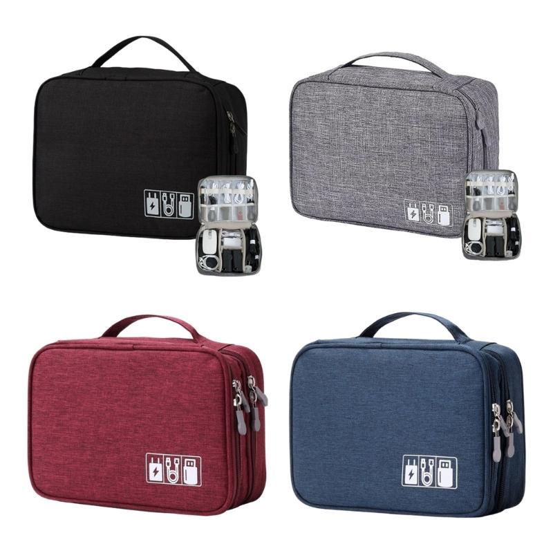 Travel Storage Case For Electronic Gadgets Cosmetics Portable Oxfords Cloth Organiser Multifunctional Makeup Bag
