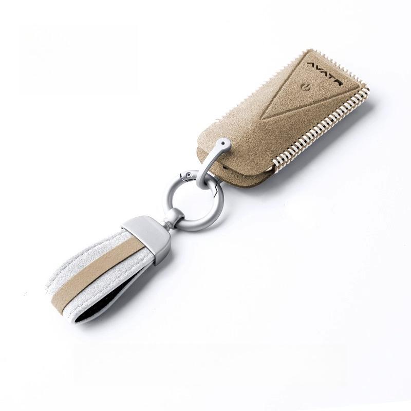 For Avatr 07 06 12 11   Car Key Case Bag Suede Leather Remote Control Modification Key Protector Shell Cover Accessories