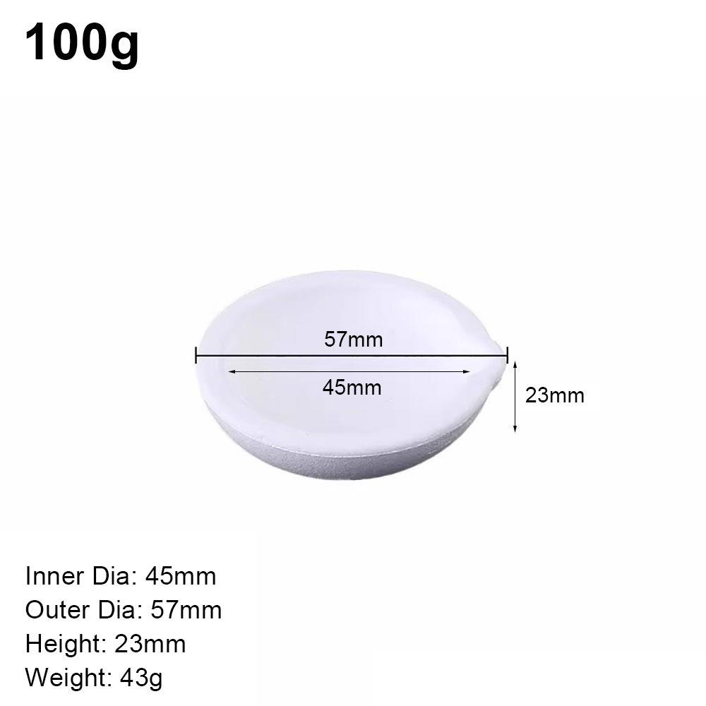 1Pcs High Temperature Quartz Dish Bowl Gold Silver Metal Copper Cast White Silica Melting Crucible 100-750g
