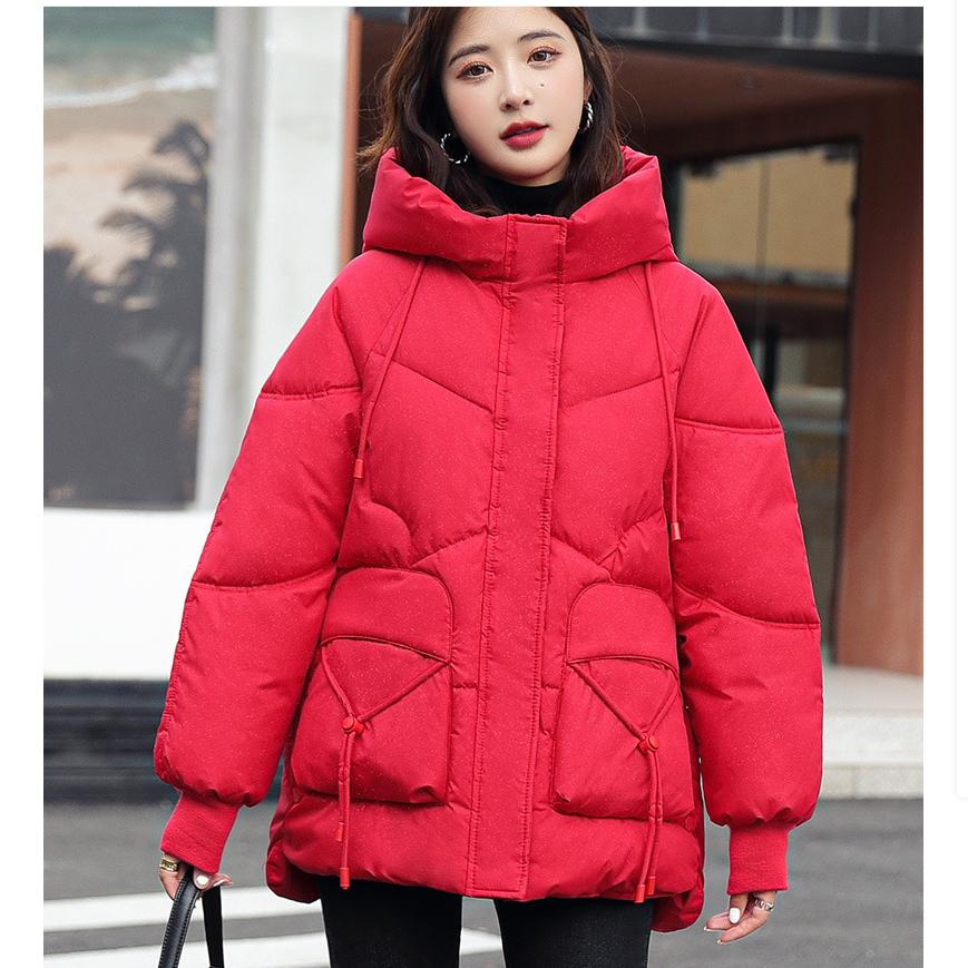 Cotton-padded Jacket Women's Korean Version of The Loose Hooded Padded Jacket Loose All-match Thick Warm Jacket