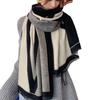 Autumn and Winter Scarf Women's Shawl Korean Version Versatile Thickened Double Sided Enlarged Scarf Air Conditioned Room Nap Warm Dual Purpose Cloak