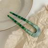 Elegant U-Shaped Acetate Hairpin for Women - High-End, Classic Large Hair Stick for Updos, Modern Design