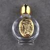Schöne Gold Rose Kristallglas Leere Weihwasser Jesus Flasche Religiöse Flasche Christliche Taufe Zubehör Geschenk