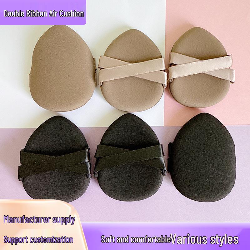 Beauty Double Ribbon Puff: Water-Activated Dual-Use Cushion for Foundation Expands with water, dual-use dry and wet