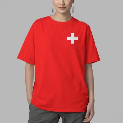 Men T-Shirts Swiss Switzerland Flag Fashion Pure Cotton Tees Short Sleeve T Shirt Round Neck Clothing Printed