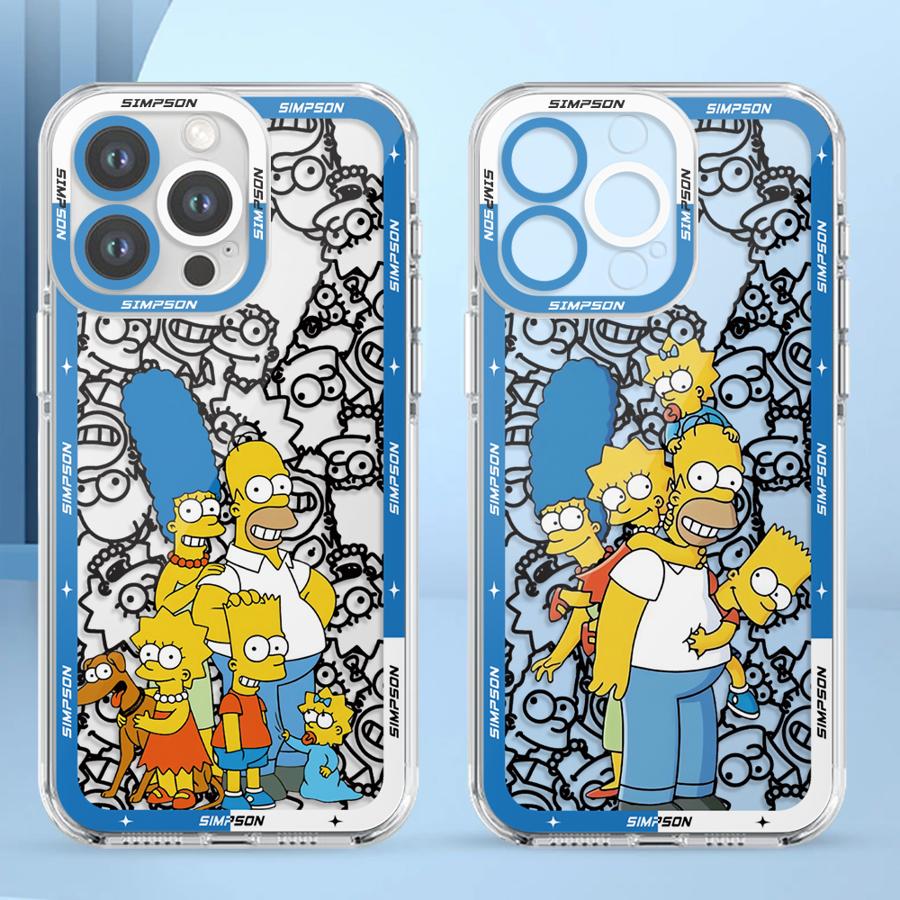 Cool The Simpson Case for iPhone 7 8 SE 13 12 11 17 Pro Max 16e XR XS 15 14 16 Plus 17 Air Clear Soft