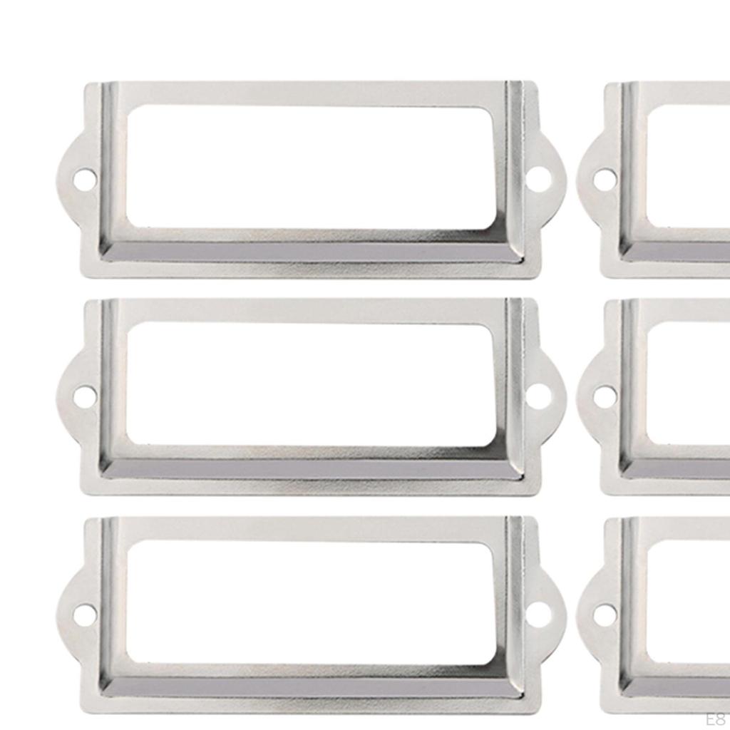20 Porta Etichette per Fascicoli Cornice Etichetta Cassetto Targhetta Ferramenta con Viti per Scatola